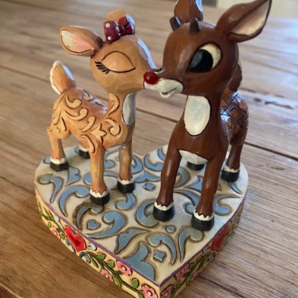 Clarice Kissing Rudolph - Jim Shore